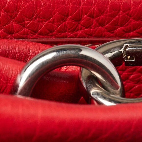 Prada Blue Vitello Daino Leather Convertible Shopping Tote Bag - Picture 6 of 12